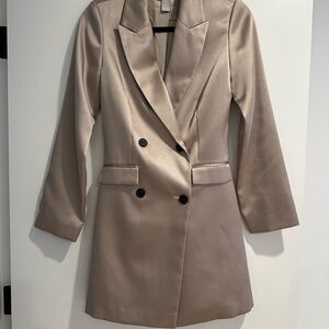 Satin blazer dress